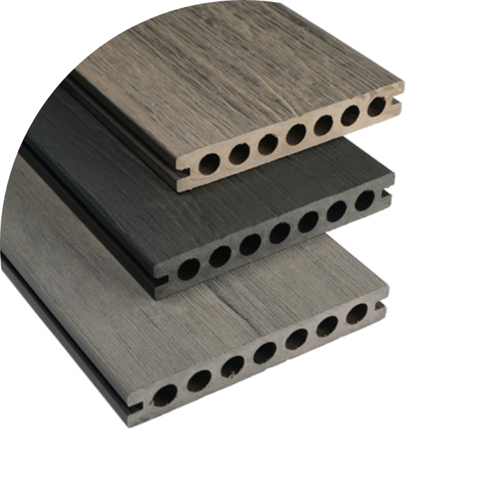 Wood Grain Aesthetic Composite Decking Planks