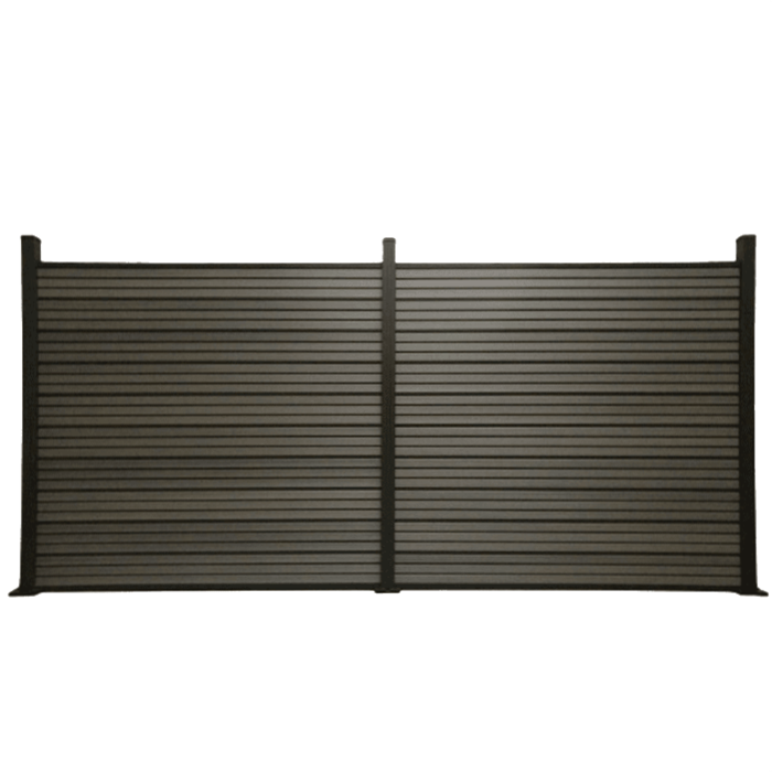 Slatted Luxe Fence Kit - Grey