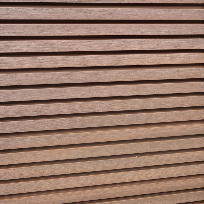 Linear Slatted Teak 3.6m Composite Cladding