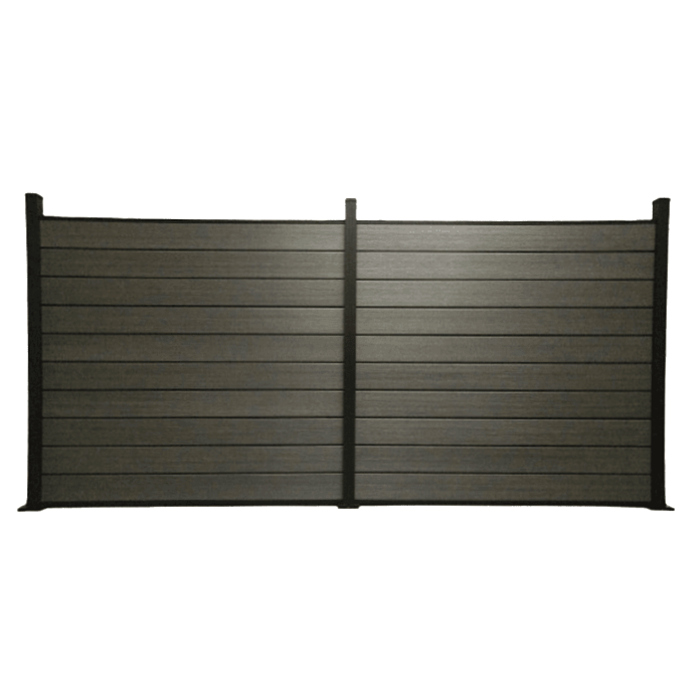 Duo Grey 1.8m Fence Panel Kit