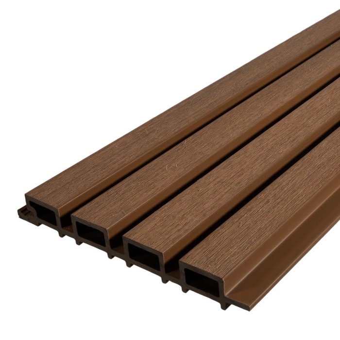 Linear Slatted Teak 3.6m Composite Cladding