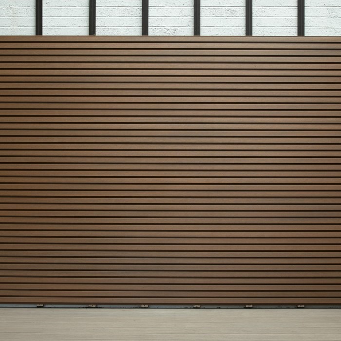 Linear Slatted Teak 3.6m Composite Cladding