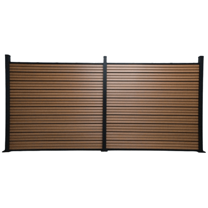 Slatted Luxe Composite Fencing Kit - Teak